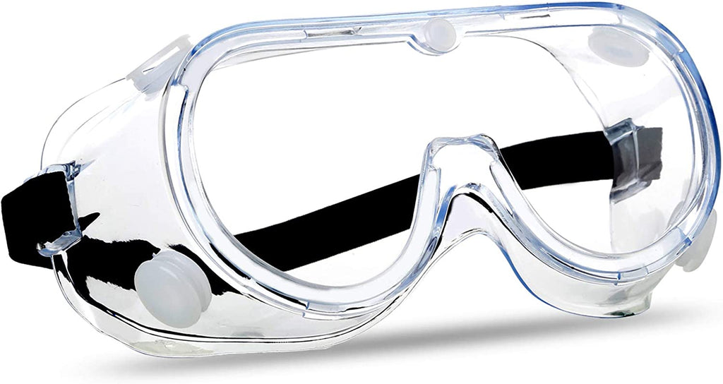 Anti-Fog Protective Safety Goggles - 6 Inch Clear - 10 Pack or 50 Pack