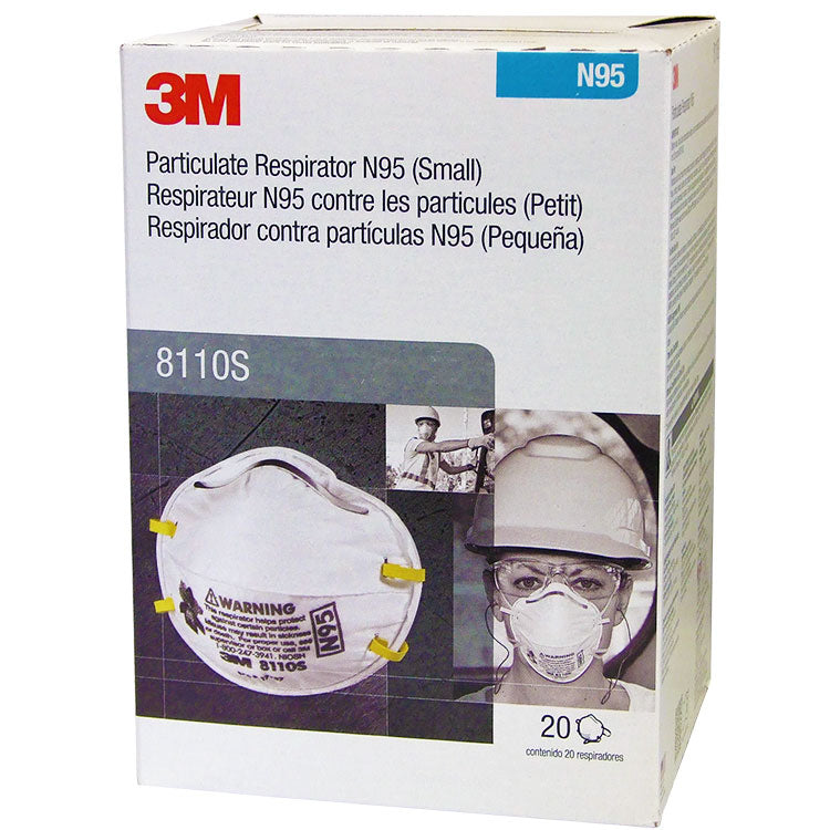 3M N95 8110S Respirator (SMALL) Box of 20