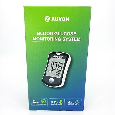 AUVON Blood Glucose Monitor Kit, High Accuracy Blood Sugar Test Kit with 50 Glucometer Strips, 50 30G Lancets, 1 Lancing Devices, I-QARE DS-W Diabetes Testing Kit, No Coding Required