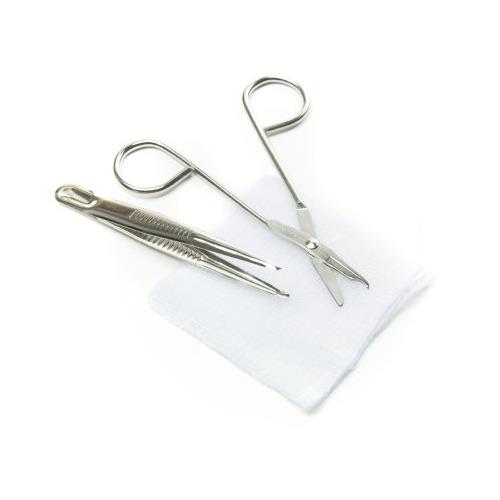 Suture Removal Kit I Not Made With Natural Rubber Latex Sterile - Tweezer/Scissor Combo