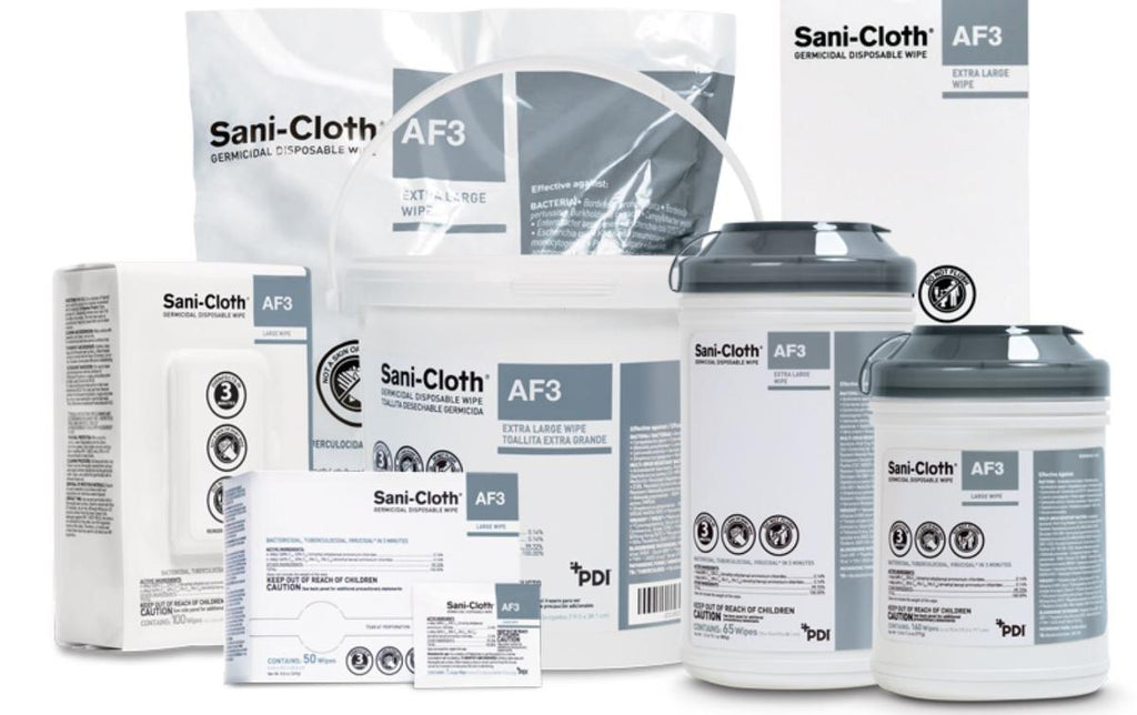PDI Sani-Cloth AF3 (Alcohol-Free) - Surface Disinfectant Germicidal Wipes - 160 ct Canister