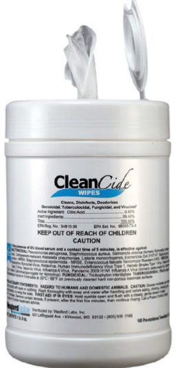 CleanCide Wipes-160 Count Canister