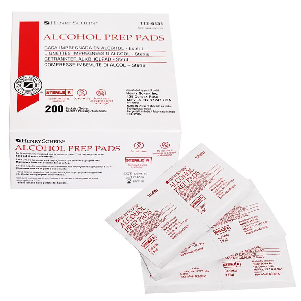 Henry Schein Alcohol Prep Pads - Box of 200
