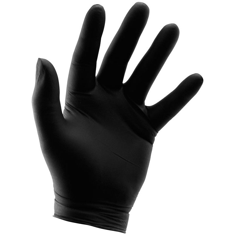 BLACK Gloves - Nitrile, No Powder - BOX OR CASE